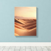 Zonsondergang Over Eindeloze Duinen Canvas Afdruk (Insitu (Houten vloer))