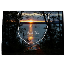 Zonsondergang over Forest Lake Gift Bag Groot Cadeauzakje