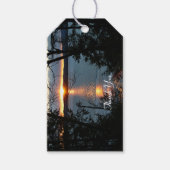 Zonsondergang over Forest Lake Gift Label Cadeaulabel (Voorkant)