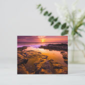 Zonsondergang over getijdenpoelen, Hawaï Briefkaart (Staand voorkant)