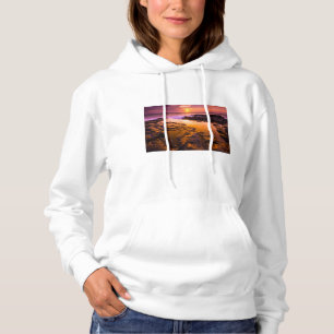 Zonsondergang over getijdenpoelen, Hawaï Hoodie