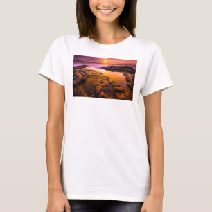 Zonsondergang over getijdenpoelen, Hawaï T-shirt
