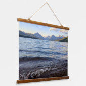 Zonsondergang over Glacier National Park Hangend Wandkleed (Gebogen)