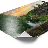 Zonsondergang over Hawksclough Bridge, Mytholmroyd Foto Afdruk (Hoek)