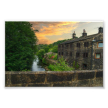 Zonsondergang over Hawksclough Bridge, Mytholmroyd