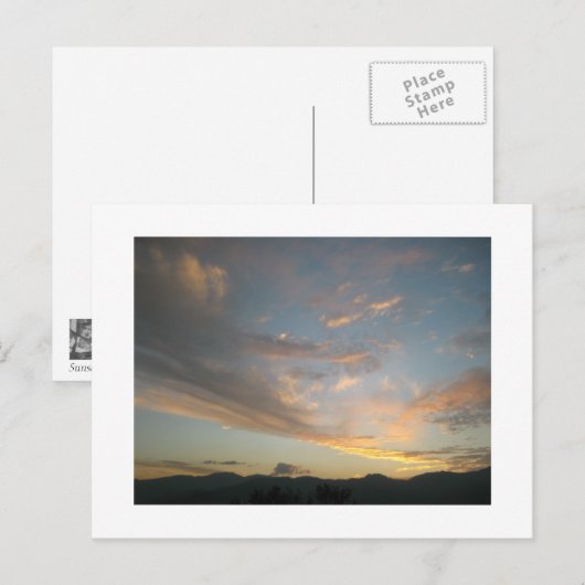 Zonsondergang over het Briefkaart Medellín (Voorkant / Achterkant)