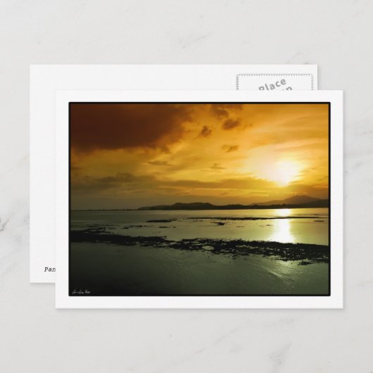 Zonsondergang over het Briefkaart van Panama (Voorkant / Achterkant)