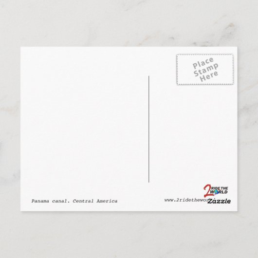 Zonsondergang over het Briefkaart van Panama (Achterkant)