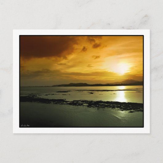 Zonsondergang over het Briefkaart van Panama (Voorkant)