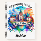 Zonsondergang over het historische NC-herenhuis Notitieboek (Voorkant)