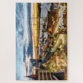 Zonsondergang over het mooie Hamburg, Duitsland Legpuzzel (Verticaal)
