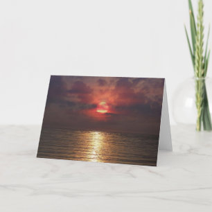 Zonsondergang over het OceaanWenskaart Bedankkaart