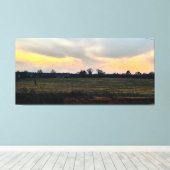 Zonsondergang over het platteland canvas afdruk (Insitu (Houten vloer))