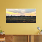 Zonsondergang over het platteland canvas afdruk (Insitu (Woonkamer))