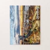 Zonsondergang over het prachtige Hamburg, Duitslan Legpuzzel (Verticaal)