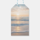 Zonsondergang over het strand cadeaulabel (Achterkant)