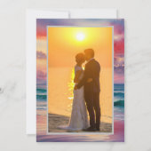 Zonsondergang over het Zee wieden de datum opslaan Kaart (Achterkant)