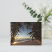 Zonsondergang over Indische Oceaan gezien door pal Briefkaart (Staand voorkant)