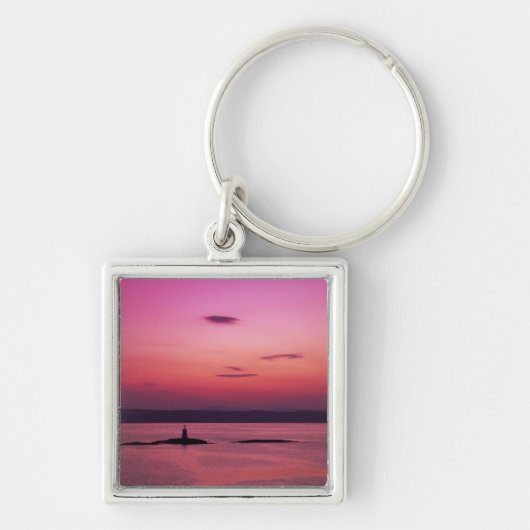 Zonsondergang over Isle of Skye, vanuit Mallaig, Sleutelhanger (Voorkant)