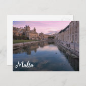 Zonsondergang over klein kanaal in Cospicua, Malta Briefkaart (Voorkant / Achterkant)