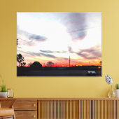 Zonsondergang Over Landelijk Landschap Canvas Afdruk (Insitu (Woonkamer))