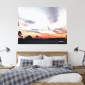 Zonsondergang Over Landelijk Landschap Canvas Afdruk (Insitu (Slaapkamer))