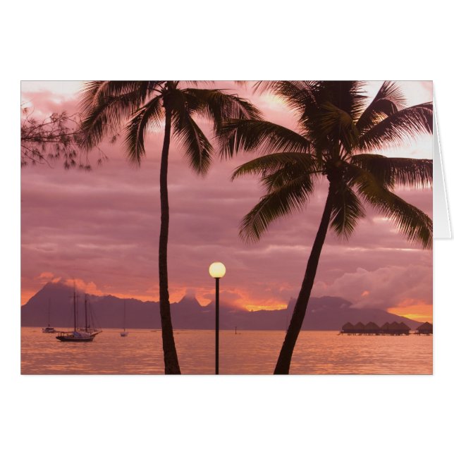 Zonsondergang over Moorea vanuit Sofitel Maeva Bea (Voorkant Horizontaal)