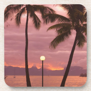 Zonsondergang over Moorea vanuit Sofitel Maeva Bea Drankjes Onderzetter