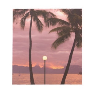 Zonsondergang over Moorea vanuit Sofitel Maeva Bea Notitieblok