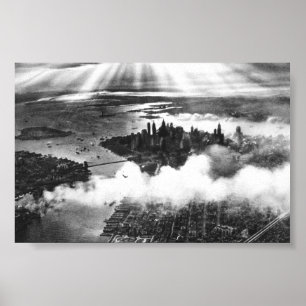 zonsondergang over New York City NY 1932 Poster