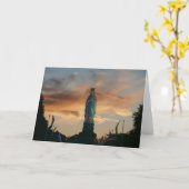 Zonsondergang over Onze Lieve Vrouw van Lourdes, F Kaart (Gele Bloem)