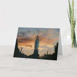 Zonsondergang over Onze Lieve Vrouw van Lourdes, F Kaart