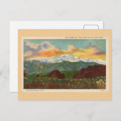 zonsondergang over Pikes Peak, Colorado Springs Briefkaart (Voorkant / Achterkant)