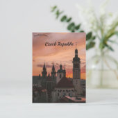 Zonsondergang over Praag Tsjechië Briefkaart (Staand voorkant)
