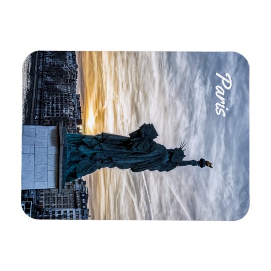 Zonsondergang over replica van het Liberty-beeld i Magneet (Horizontaal)