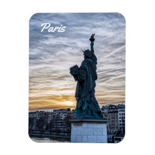 Zonsondergang over replica van het Liberty-beeld i Magneet