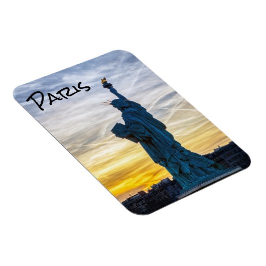 Zonsondergang over replica van het vrijheidsbeeld  magneet (Rechterzijde)