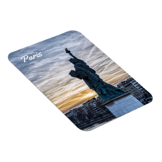 Zonsondergang over replica van het vrijheidsbeeld  magneet (Rechterzijde)