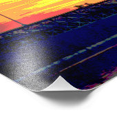 ZONSONDERGANG OVER ROURKE BRIDGE FOTO PRINT AFDRUK (Hoek)