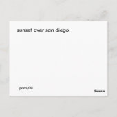 Zonsondergang over San Diego Briefkaart (Achterkant)