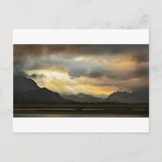 Zonsondergang over Snowdonia Briefkaart (Voorkant)