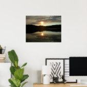 Zonsondergang over Spring Valley Reservoir Poster (Thuiskantoor)