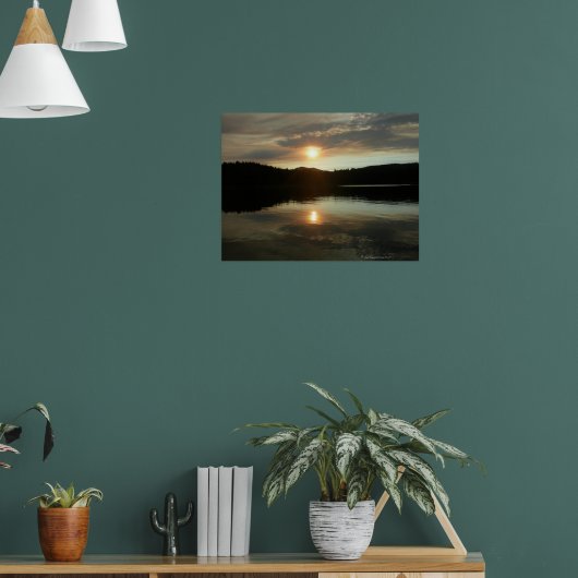 Zonsondergang over Spring Valley Reservoir Poster (Woonkamer 1)