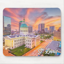 Zonsondergang over St. Louis, Missouri, VS