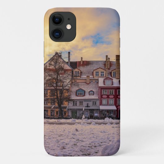 Zonsondergang over straat in Riga Case-Mate iPhone Case (Achterkant)