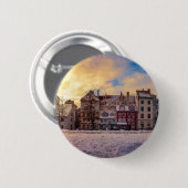 Zonsondergang over straat in Riga Ronde Button 5,7 Cm (Voorkant /achterkant)