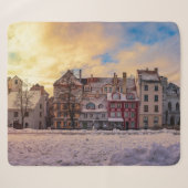 Zonsondergang over straat in Riga Sherpa Deken (Voorkant (horizontaal))