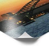 Zonsondergang over Sydney Harbour Bridge, Australi Foto Afdruk (Hoek)