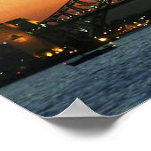 Zonsondergang over Sydney Harbour Bridge, Australi Poster (Hoek)