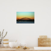 Zonsondergang over Sydney Harbour Bridge, Australi Poster (Keuken)